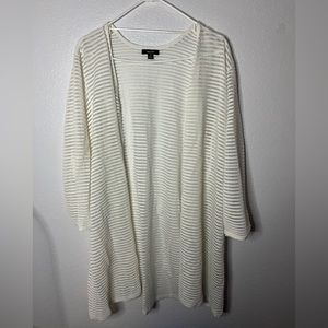 ALFANI women’s white sheer cardigan size XXL 2X
